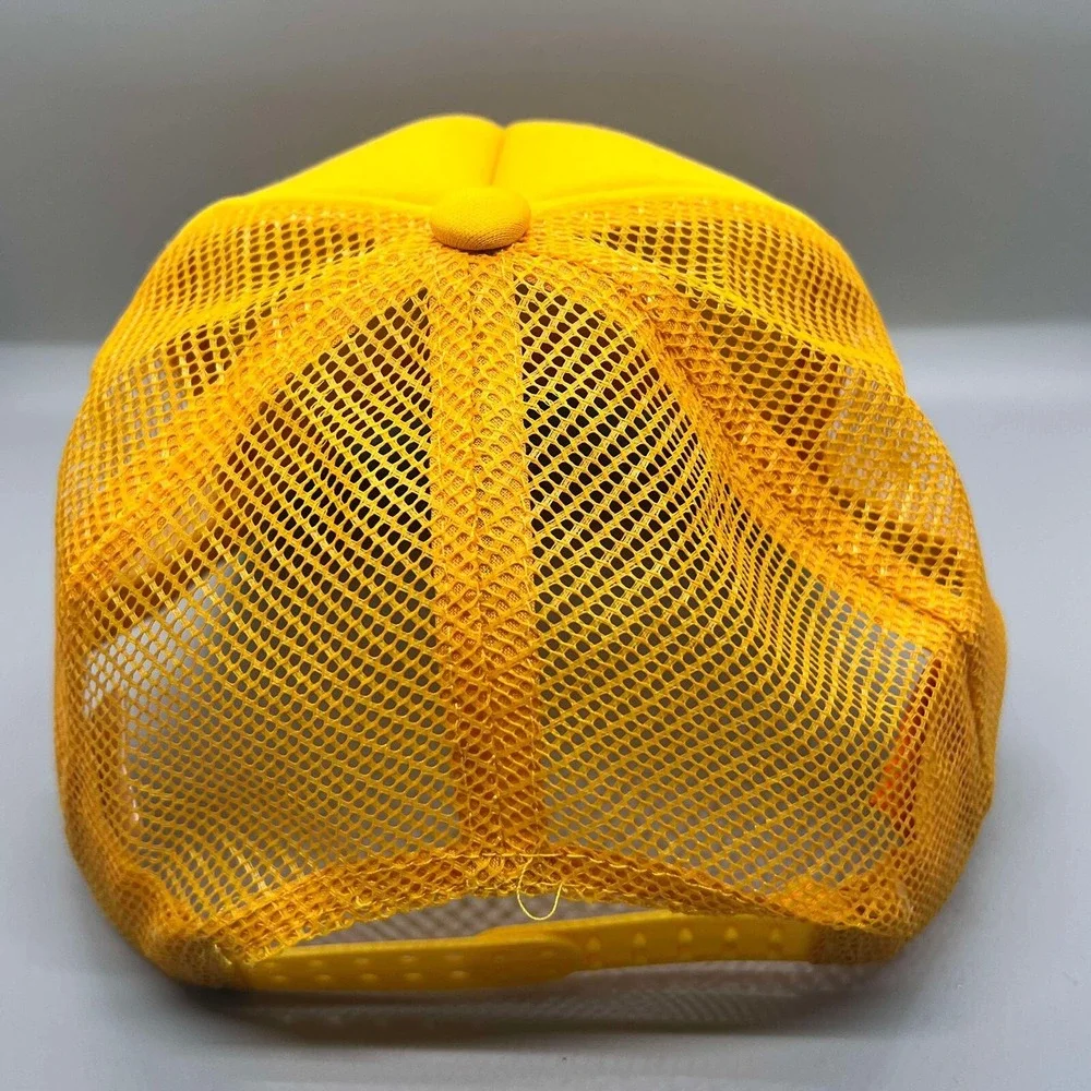 Wally's Letterman Yellow Squirrel Foam Trucker Hat/adjustable SnapBack Cap YOUTH - Picture 8 of 11